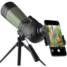 Gosky 20-60x60 HD Spotting Scope with Tripod, Carrying Bag & Scope Phone Adapter-BAK4 45 Degree Angled Eyepiece Telescope for Hunting,Bird Watching...