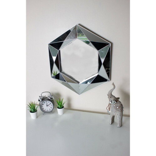 Large Bevelled Silver Wall Hanging Mirror Trend 1