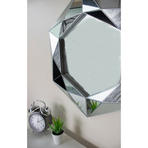 Large Bevelled Silver Wall Hanging Mirror Trend 2