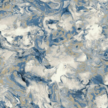 Muriva Elixir Marble Blue Wallpaper 166504