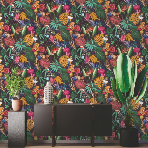 Holden Decor Wonderland Purple Wallpaper 91192 2