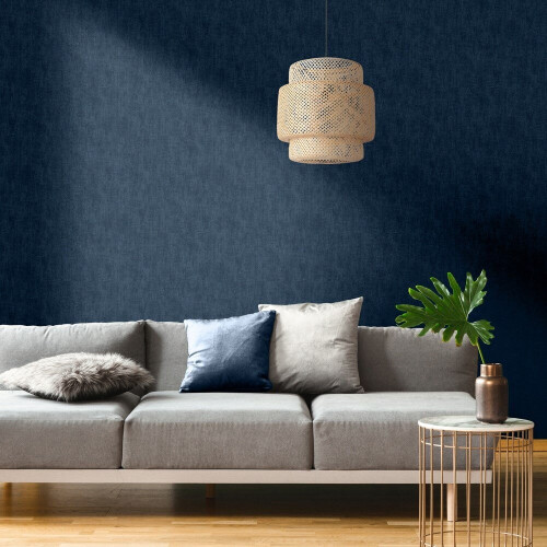 Muriva Muriva Darcy James Linen Texture Blue Wallpaper 173533 1