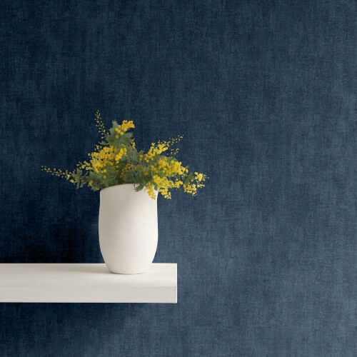 Muriva Muriva Darcy James Linen Texture Blue Wallpaper 173533 2