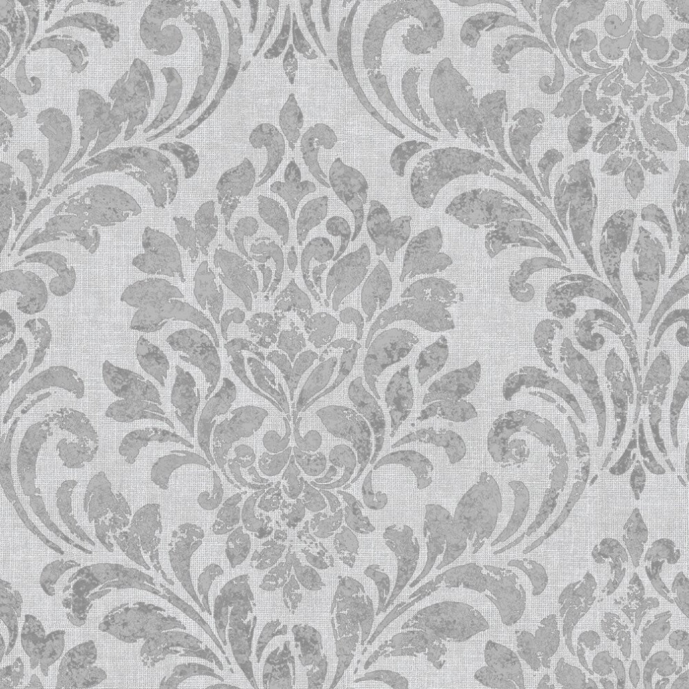 Muriva Darcy James Eleanor Damask Grey Wallpaper 173511