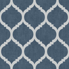 Muriva Darcy James Zara Trellis Blue Silver Wallpaper 173552
