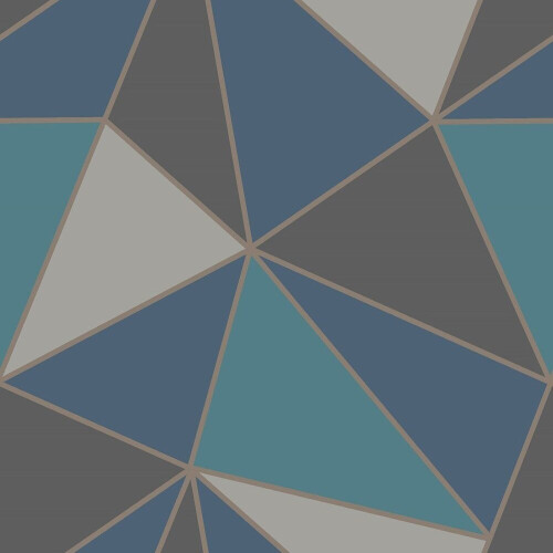 Fine Decor Fine Decor Apex Geo Aqua Navy Wallpaper
