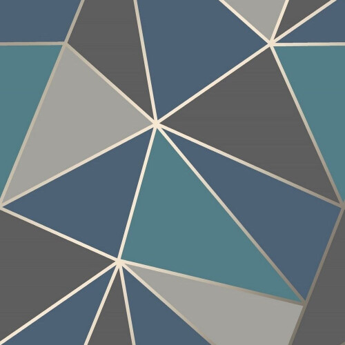 Fine Decor Fine Decor Apex Geo Aqua Navy Wallpaper 2
