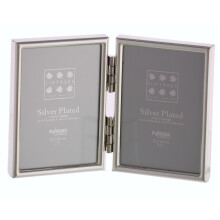 (2,5 x 3.5 inch Twin) Sixtrees 2-400 Cambridge Silver Plated Photoframes - 3x2 inch - 10x8 inch