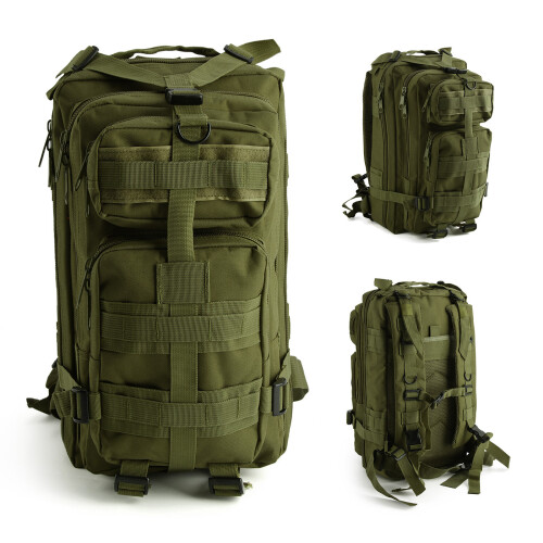 (Army Green) Military Tactical Army Backpack Rucksack Bag 30L