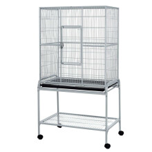 Large Grey Metal Cage For Birds Rats Animals With Stand - Hamberley