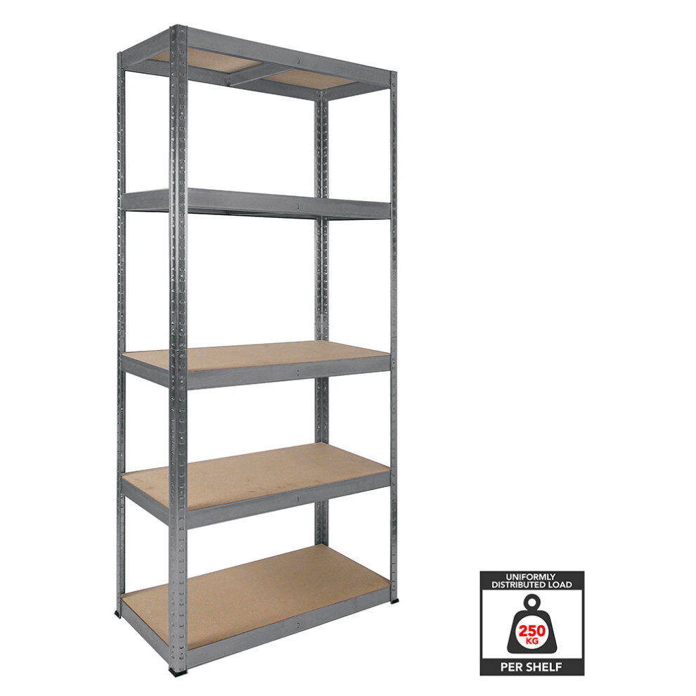 Rb Boss 5 Tier Garage Shelving Unit Racking Unit 1800X900x400mm 250Kg Udl Silver