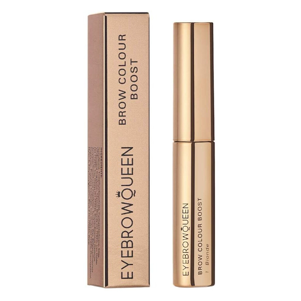 Eyebrowqueen Multicoloured (Blonde) Brow Colour Boost Eyebrow Sculpting Gel- Fuller Bolder Looking Eyebrows, Buildable Tinted Formula, Providing Instant Colour, In