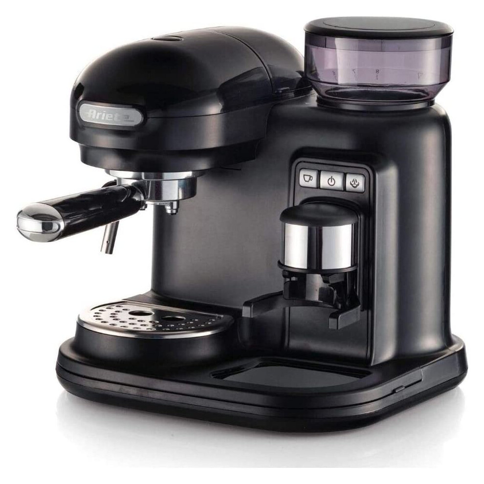 Ariete 1318B Moderna Espresso Machine, Ideal for Cappuccinos & Lattes, Black