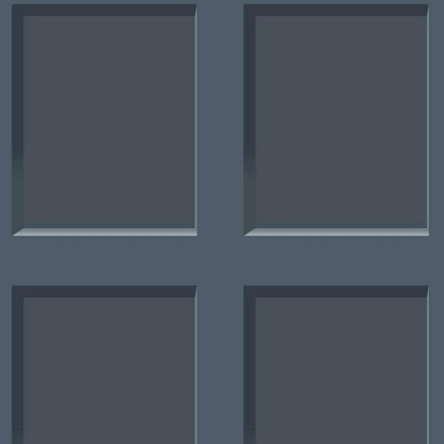 DEBONA Debona Heritage Wood 3D Effect Panel Wallpaper Wooden Panel Blue 6742