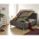 (5FT Kingsize 150cm) Ashbourne Grey Fabric Side Lift Ottoman Bed 1