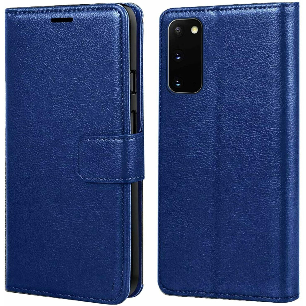 Compatible With Samsung Galaxy S21 Ultra / S30 Ultra - Pu Leather Flip Wallet Case Blue 7437135464491