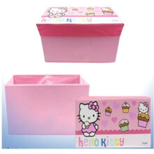 Hello Kitty Toy Storage Bench 2 In 1 Toy Box 30.5 x 62 x 31.5cm Pink