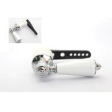 Traditional Nostalgic Ceramic Triangle Cistern Lever Chrome