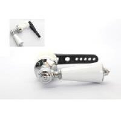 Traditional Nostalgic Ceramic Triangle Cistern Lever Chrome