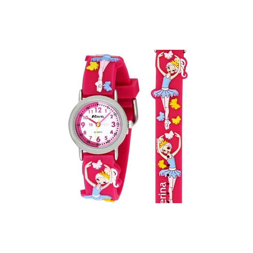 Ravel 3D Ballerina Timeteacher Children Girl Analogue Multicolour Strap Watch