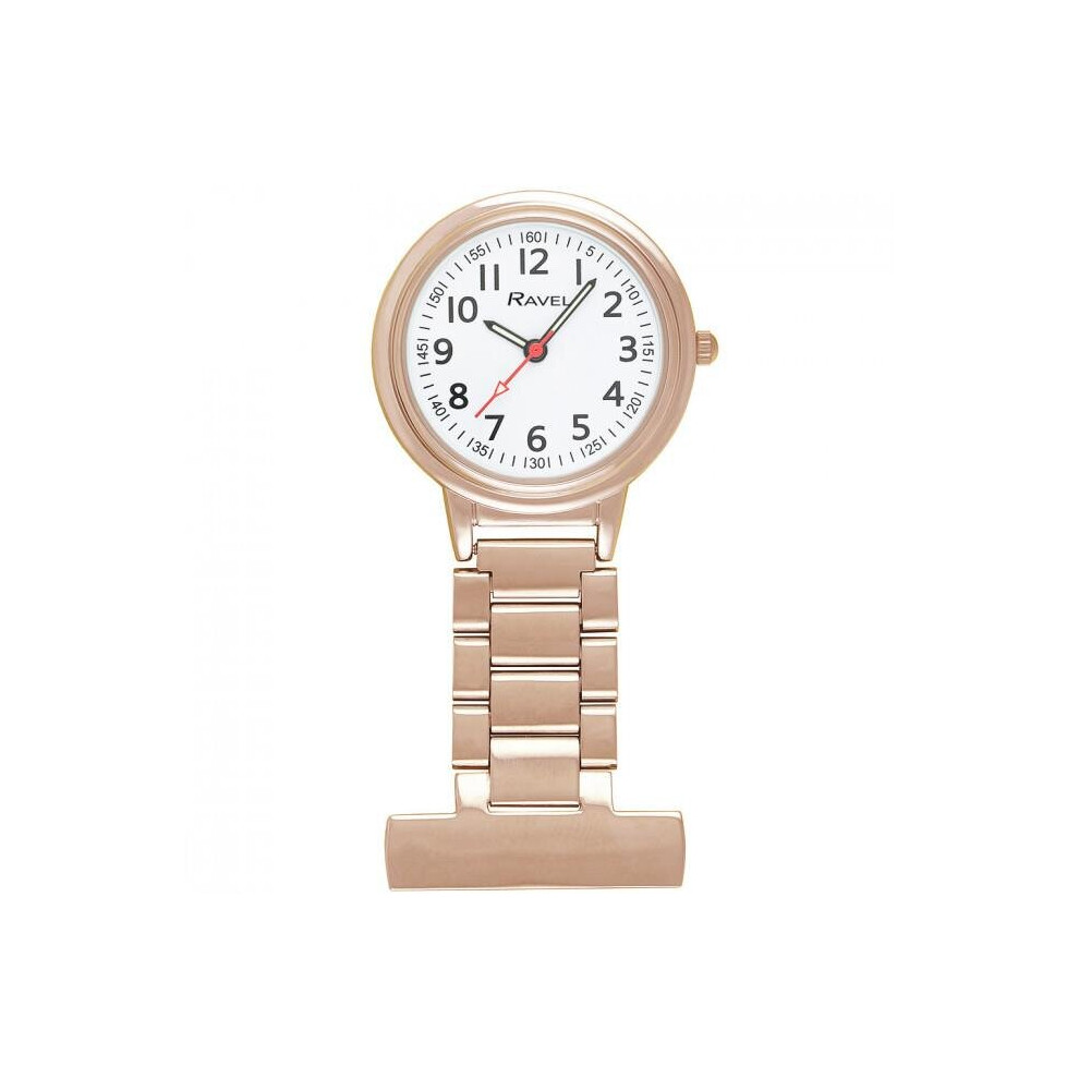 Ravel Easy-Read Nurses Watch - Rose Gold Tone R1101.40 Pink,Gold