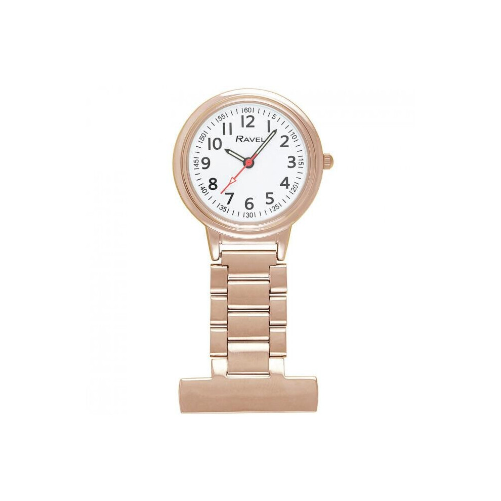 Ravel Easy-Read Nurses Watch - Rose Gold Tone R1101.40