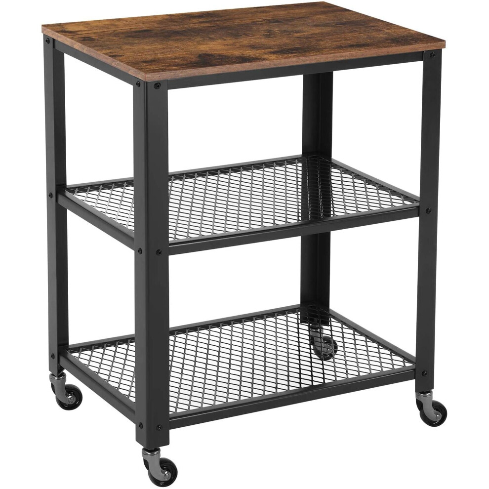 Serving Cart Trolley, Industrial Kitchen Rolling Utility Cart, Storage