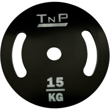 Olympic 2" Steel Weight Plate 15Kg - Black - (x1 Weight Plate)
