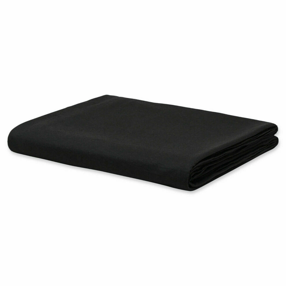(Black , Single ) Percale Easy Care Polycotton Flat Sheets