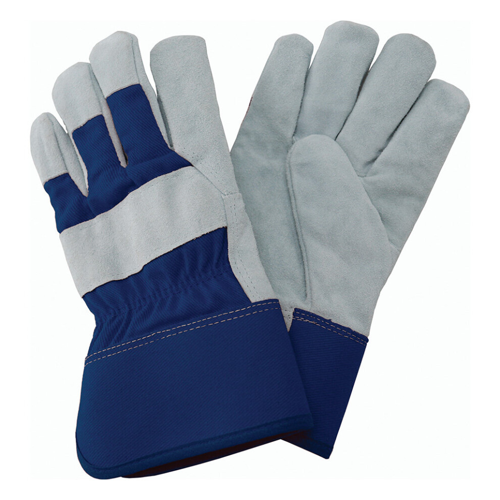 (Mens Medium) Kent & Stowe Blue Rigger Heavy Duty Fleece Gloves