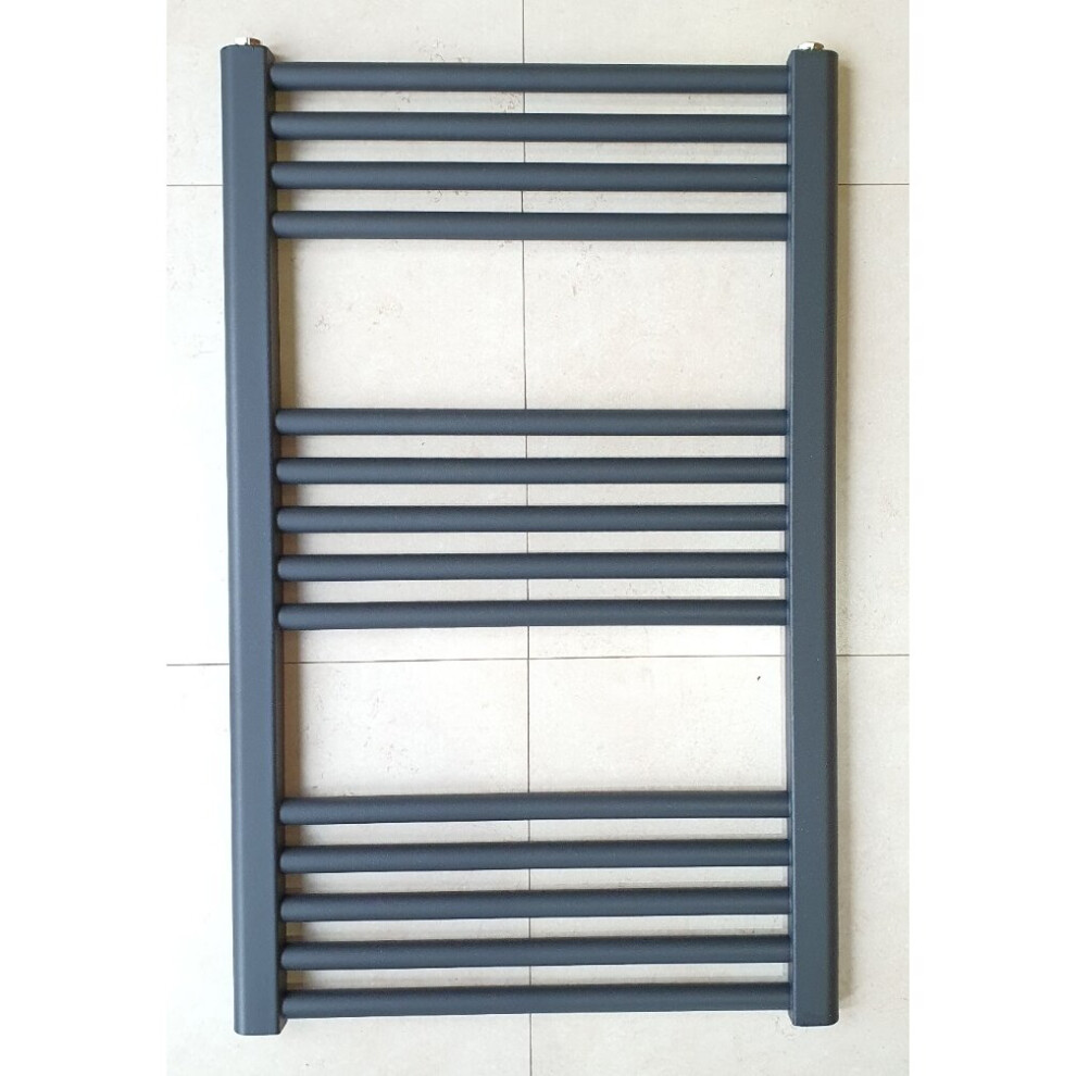(Anthracite, 500 X 800 Flat) Heat And Things Black & Anthracite Electric Heated Towel Rail Bathroom Radiator 3233824112711
