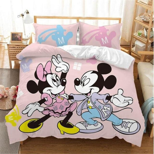 Mickey and minnie mouse comforter set queen size best sale