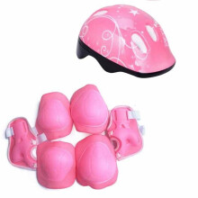 (Pink) Children,s Helmet Protective Gear Set, Elbow pads Bicycle Skateboard Ice Skate Roller Knee