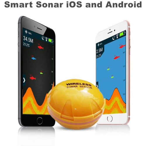 Portable Fish Finder, Wireless Remote Sonar Fishfinders Depth Locator