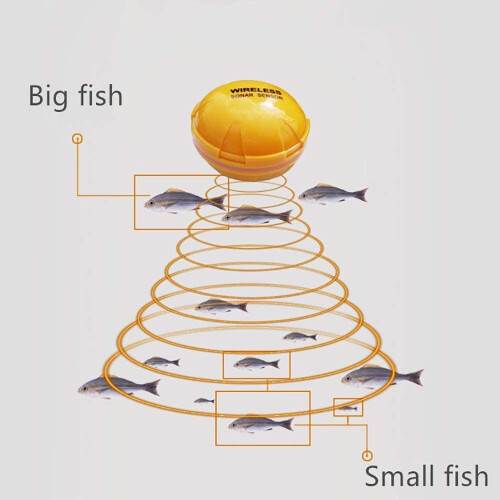 Portable Fish Finder, Wireless Remote Sonar Fishfinders Depth Locator 2
