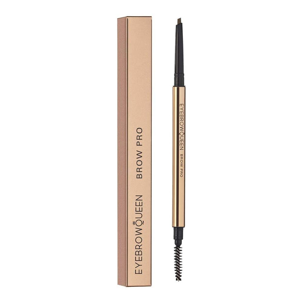 (Blonde) Eyebrowqueen Brow Pro Dual-Ended Eyebrow Pencil- Tiny Triangular, Self-Sharpening Tip Allows You To Draw Precise Hair Strokes, 6 Shades Avail