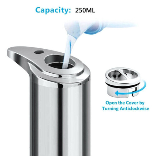 Stainless Steel Automatic Soap Dispenser – Touchless, Infrared Sensor, For Liquid Soaps, Disinfectants, Shampoos 2