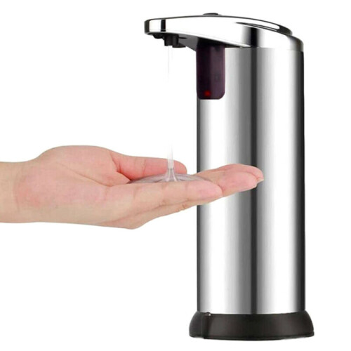 Stainless Steel Automatic Soap Dispenser – Touchless, Infrared Sensor, For Liquid Soaps, Disinfectants, Shampoos 1