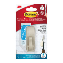 Command Metal Satin Bathroom Hook MR02-SN-BES