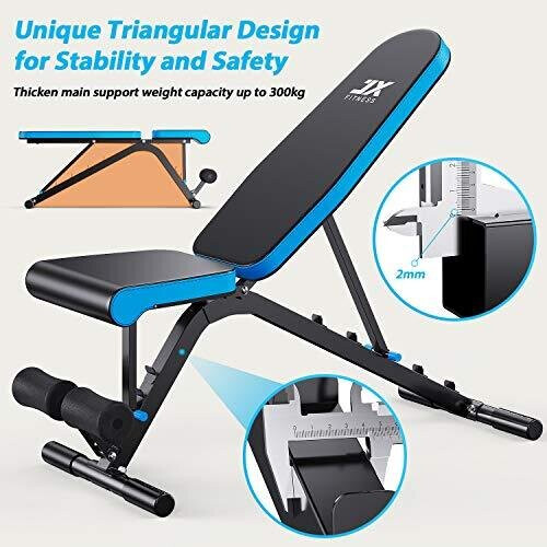 JX FITNESS Adjustable Weight Bench Incline Decline Flat Workout Bench 90  Degree Upright Home Training Sit up Gym Bench on OnBuy