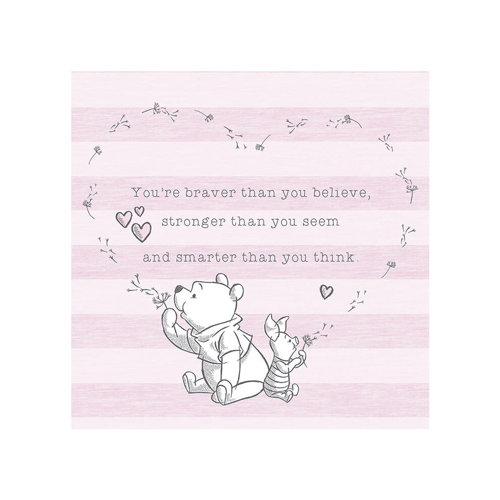 Winnie The Pooh (Believe) 40 x 40 x 4cm Canvas Print