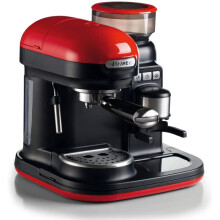 Moderne espressomachine - ARIETE - Rood en zwart - 15 bar - Gemalen koffie - 800 ml