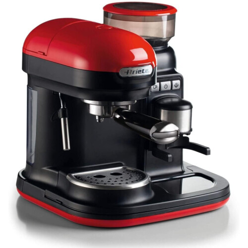 Ariete Macchina da caffè espresso Moderna - ARIETE - Rosso e nero - 15 bar - Caffè macinato - 800 ml