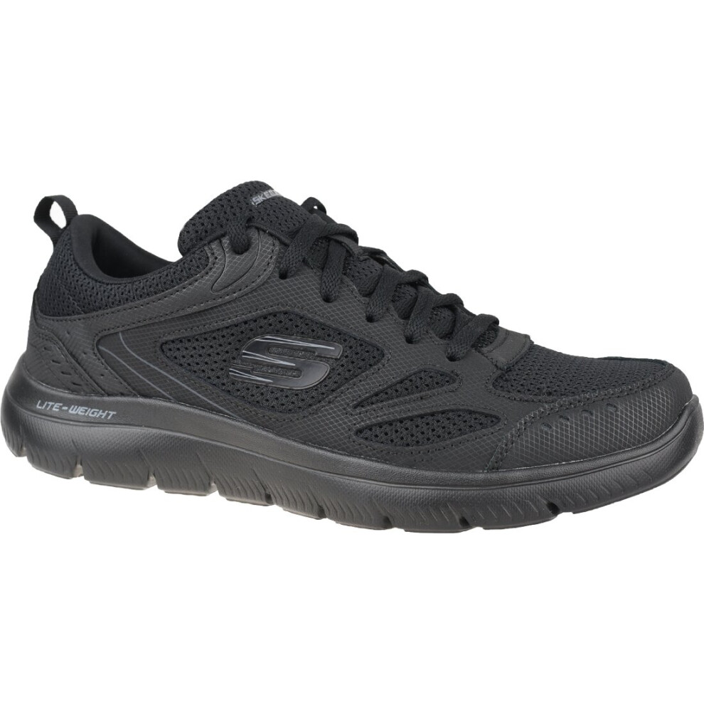 (9) Skechers Summits-South Rim 52812-BBK Mens Black sports shoes