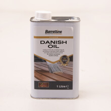 (Danish Oil - 1 Litre) Barrettine Raw Boiled Linseed Danish Oil Nourish Protect Brush Wood Treatment