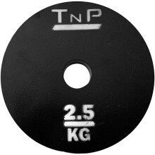 Standard 1" Steel Weight Plate 2.5KG - Black (x1 Weight Plate)