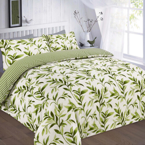 (Ellie Green , Double) Printed Duvet Cover set With Pillow Cases