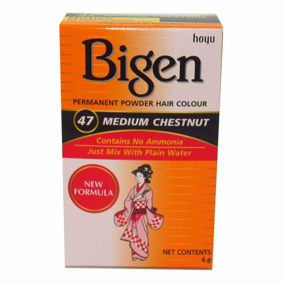 Bigen Powder Hair Color #47 Medium Chestnut.