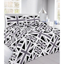 (Union Jack Black , Single) Duvet Cover Set Union Jake with Pillow Case