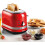 Ariete Ariete 0149R Moderna 2 Slice Toaster, Defrost, Heating & Cooking Function, Red, Stainless Steel 1